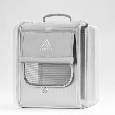 Dieren Rugzak - Draagtas Huisdier - Reizen met Huisdier - Transparant Ventilerend - Tot 15kg - Grijs