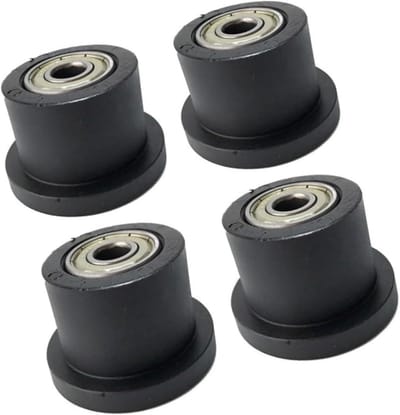 Roeitrainer Wielen - Zitrollen Vervanging - Soepele Training - Verdikt Lagerontwerp - 4 Stuks 27x41mm - Zwart