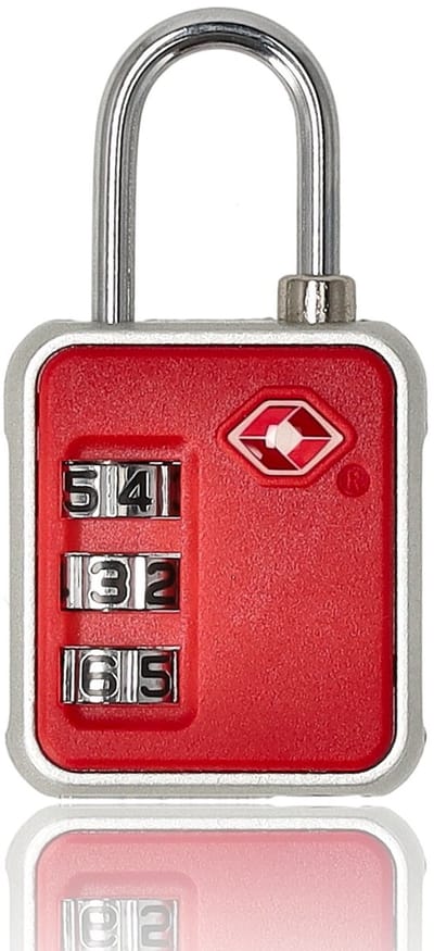 Kofferslot – TSA Reisslot – Slot – Hangslot – 3 Cijferig – 1 Stuk – Cijferslot – Rood
