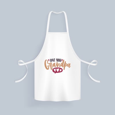 Akyol - i love you grandpa Keukenschort - Opa - opa - cadeautje - kado - verjaardag - geschenk - 82 bij 71 cm