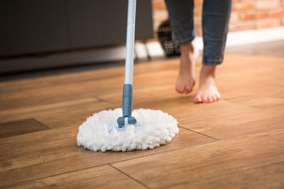 Zwenkbare dweilvervanger speciale ballige punt, vervangende wisdoek, dweil, vloerwisser, wringmop, microvezel reinigingspads voor spray wit-grijs, klein