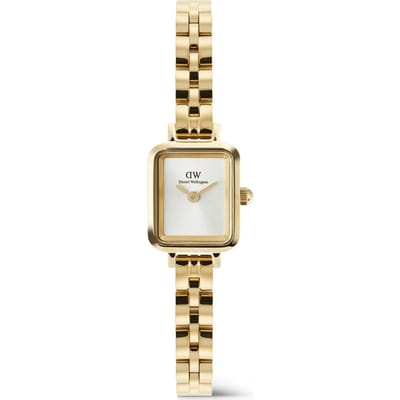 Daniel Wellington DW Watch Quadro Mini Arch 3-link White Sunray Gold 15.4X18.2mm