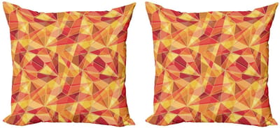 Abakuhaus Abstract Kussenhoes Set – Dubbelzijdig digitaal – 40x40 cm – Oranje/Marigold