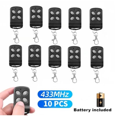 10/5 STUKS 433Mhz RF Garagedeur Afstandsbediening Duplicator 4 Sleutels Vaste Code Grabber Kloon Poort Sleutelhanger Commando Handzender puce kleur
