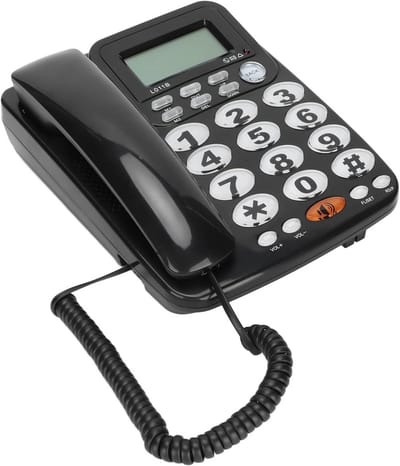 Vaste Telefoon met Grote Knoppen, Handsfree Bellen en Nummerherkenning voor Thuis of Kantoor
