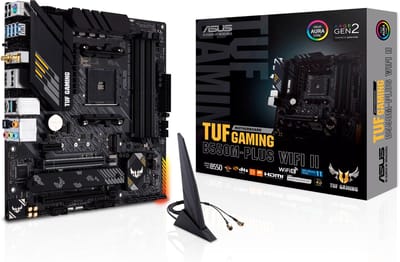 ASUS TUF GAMING B550M-PLUS WIFI II Moederbord - AMD B550 - AMD AM4 - DDR4 RAM - Micro-ATX