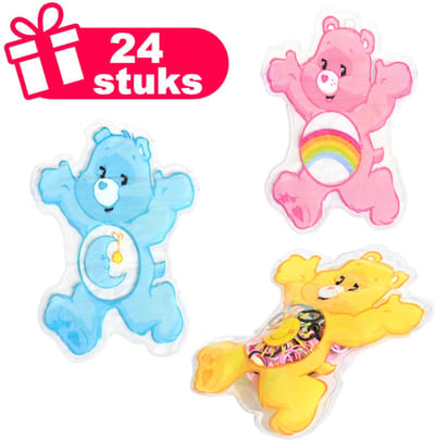 Decopatent - 24 Stuks Traktatie Uitdeelzakjes - Model: Vrolijke Beren - Snoepzakjes Kinderfeestje met Clipsluiting - Snoep / Traktatie beer zakjes - Mix Kleuren