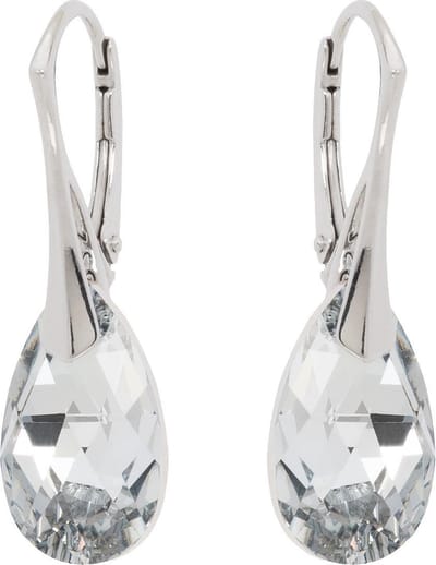 DBD - Zilveren Oorbellen - Swarovski Kristal Elements - Druppel - Zilver - 16MM - Anti Allergisch