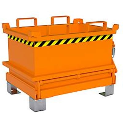 Bauer Mini-klapbodemcontainer MSB 150 - 800 x 600 x 625 mm - geeloranje RAL 2000