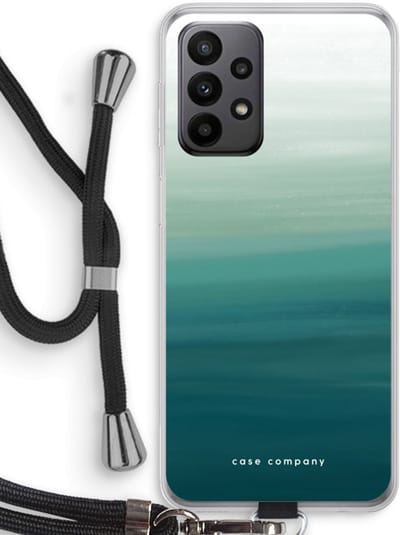 Case Company® - Hoesje met koord geschikt voor Samsung Galaxy A23 hoesje met Koord - Ocean - Telefoonhoesje met Zwart Koord - Bescherming aan alle Kanten en Over de Schermrand
