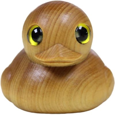 Klifcipres houtsnijwerk schattige gele eend cartoon eend vakantiegeschenk massief hout ambacht decoratie geschenk kleine ornamenten brown