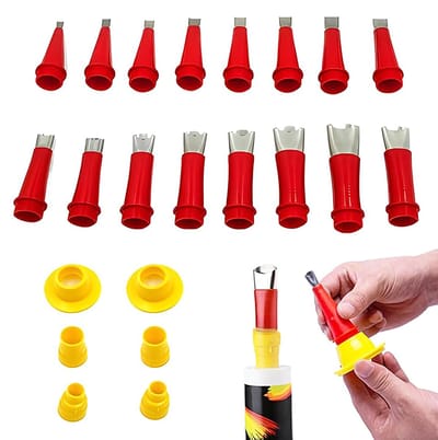 Kit Afwerkingsset - Kitgereedschap Set - Precisie Afwerking - Multifunctioneel 22 Delig - Roestvrij Staal Siliconen