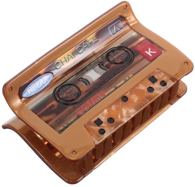 Allecto - Vintage Haarklip - Retro Cassette Ontwerp - Perfect voor Muziekliefhebbers - Uniek Design - Kunststof Haarklem - Geschikt voor Diverse Ha...