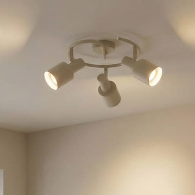 Lindby - buitenspot - 3lichts - IJzer - H: 25 cm - E27 - beige