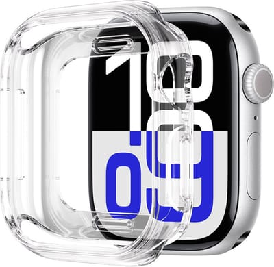 Hoesje - Geschikt voor Apple Watch 10 42mm - Sterk & Shockproof - Siliconen Case Cover - Smartwatch Full Bumper Hoes - Transparant