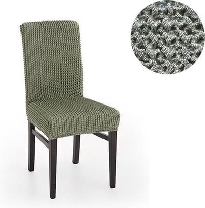 Belmarti® Stoelhoes Milos Grijs - Stoelhoezen voor eetkamerstoelen met hoge rugleuning - Extreme Stretch stoelhoezen - Antistatisch: geen geknetter - Ademend Katoen: geen zweten