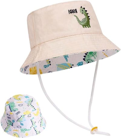 Baby Zonnehoed - Kinder Bucket Hoed - Bescherming tegen zon - Omkeerbaar ontwerp - Voor 1-6 jaar - Blauw