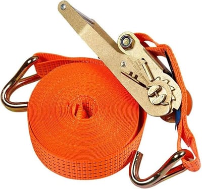 Spanbanden met ratel - Riemen voor lading - Lading Zekeren - Hoge trekkracht - 5cm 4m - Oranje