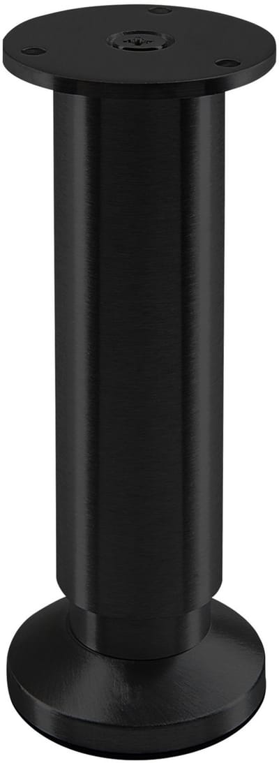 SOTECH Meubelpoot TERRA Hoogte 150 mm Zwart geanodiseerd Steunpoot hoogte verstelbaar tot max. 15 mm, max. belasting 250 kg