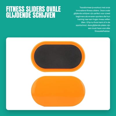Dailygoods- Fitness Sliders Antislip - Ovale Glijdende Schijven - Oefening Disc - Trainingsapparatuur - Flexibel en Lichtgewicht - Voor Tapijt en Tegels - Glijschijven