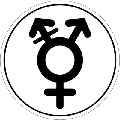 Genderneutrale WC bordje | gecoat dibond materiaal | 10 cm