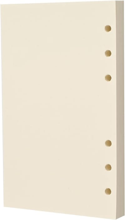 A6 Blanco Losse Vellen Papier met 6 Gaten - Navullingen voor A6 Ringbanden, Perfect voor Notities, Planners en Budgettering - 80 Vellen