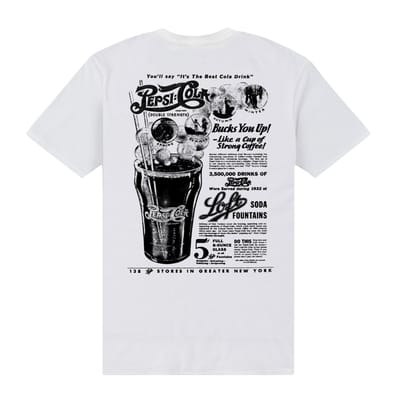 Pepsi Co. Bucks You Up! Men's T-Shirt - White - L