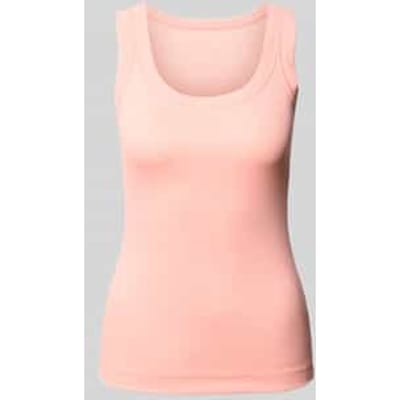 Tanktop in riblook met ronde hals