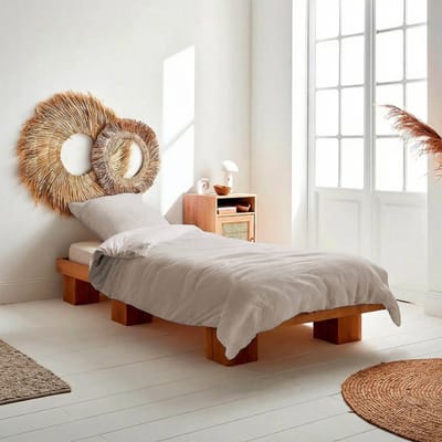 sweeek - Katoenen mousseline beddengoedset in kiezelgrijze kleur - alix