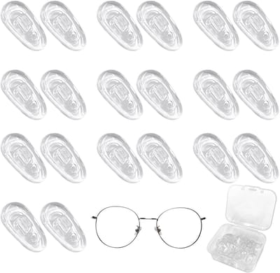 Dailygoods- Neuspads Siliconen - Antislip Neuspads - Zelfklevende Neuspads - Bril Pads - 10 Paar - Comfortabele Pasvorm - Brilneuspads