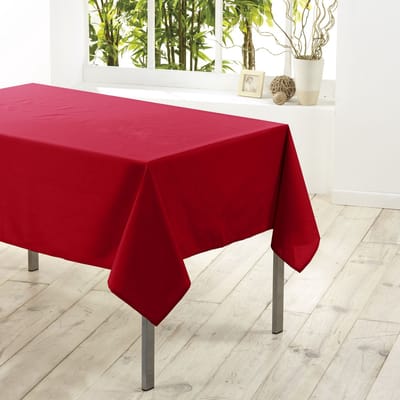 Tafelkleed voor binnen - Rood - polyester - 140 x 200 cm - Basic eettafel tafelkleden