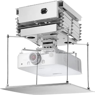 Beamer beugel Plafond - Beamer Beugel Verstelbaar - Beamerbeugel - Projector beuegel - Max. Belasting 30kg - 50x50cm - 24W - Wit
