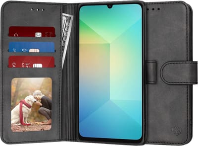 Hoesje geschikt voor Samsung Galaxy A06 4G/5G - Techsuit Diary Book Wallet Case - Zwart
