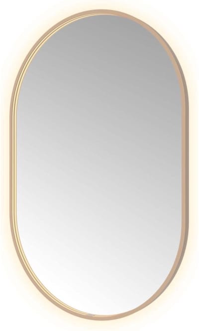 Hotbath &More Mirrors Oval LED Badkamerspiegel - Ovaal - 120 x 80 cm - Geborsteld Koper Pvd
