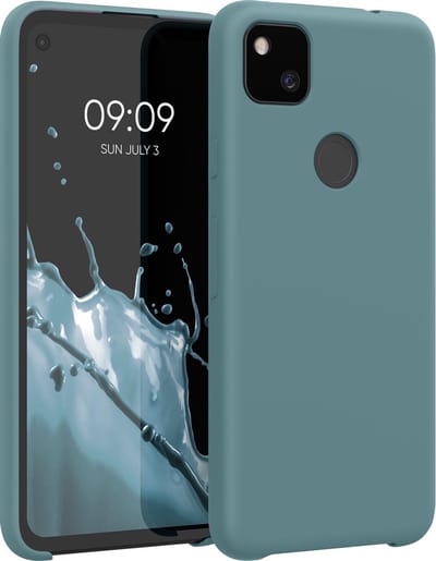 kwmobile telefoonhoesje geschikt voor Google Pixel 4a - Hoesje met siliconen coating - Smartphone case in Arctische nacht