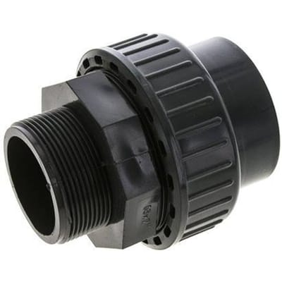 PVC Rechte Lijmmof 63mm x Buitendraad R 2'' FKM