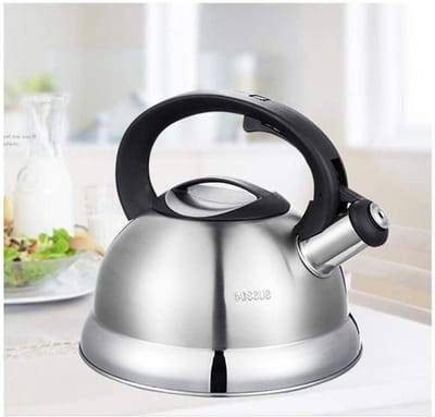 Waterkoker - Theepot - Fornuis Koken - Luid Fluitsignaal - 3 Liter - Zilver