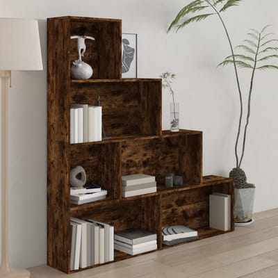 vidaXL - Boekenkast - 155x24x160 - cm - gerookt - eikenkleurig