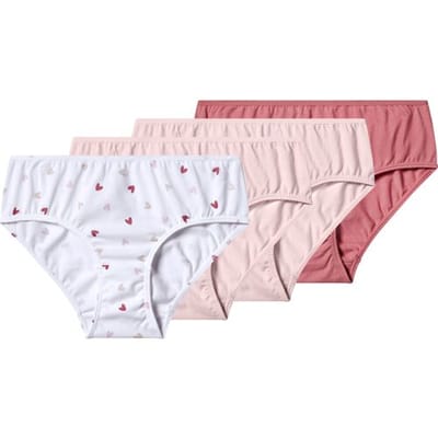 esmara Set van 4 kinder onderbroeken (Roze/Wit, 134/140)