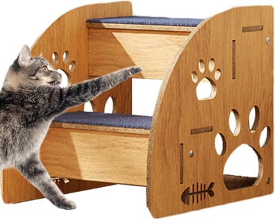 Huisdier Trappetjes - Kattenhulpjes Hondentrap - Hoge meubels bereiken - Antislip oppervlak - 3 Lagen - Multicolor