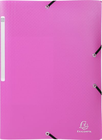 Exacompta 50x Elastomap 3 kleppen PP 5/10de Ondoorschijnend - A4 - Roze - 55820E