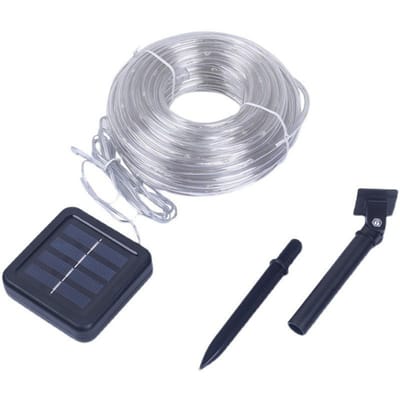 Guirlande lumineuse LED solaire décorative pour jardin extérieur, éclairage de paysage, fête festive 50LEDs bleu