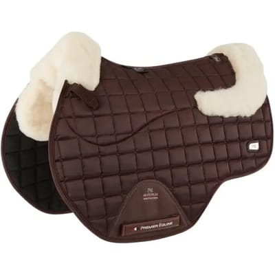 Premier Equine Atlantis Cc Satin Wool Jump Zadeldekje Bruin Full