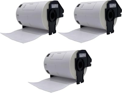 Label Tape Geschikt voor Brother DK-11240 | 102 x 51 mm | Zwart op Wit - 600 labels per rol - 3 stuks - Geschikt voor: QL-1050 QL-1050N QL-1060N QL-1100 QL-1110NWB QL-1110NWBc