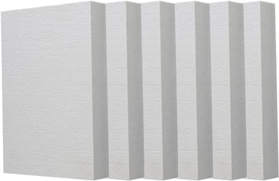 Isolatieplaten - Keramische vezel - Hoge temperatuur - Lage geleidbaarheid - 6 mm dikte - Wit