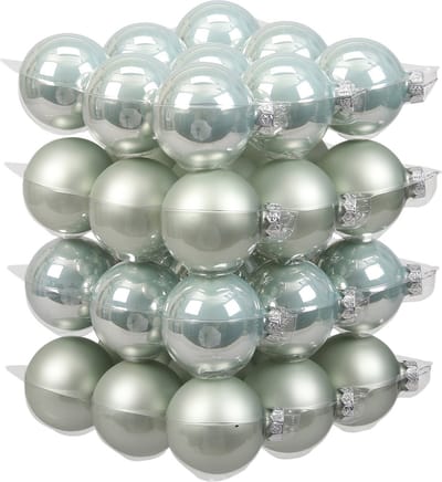 Othmar Decorations kerstballen - 36x st - mintgroen - D6 cm - glas - kerstversiering