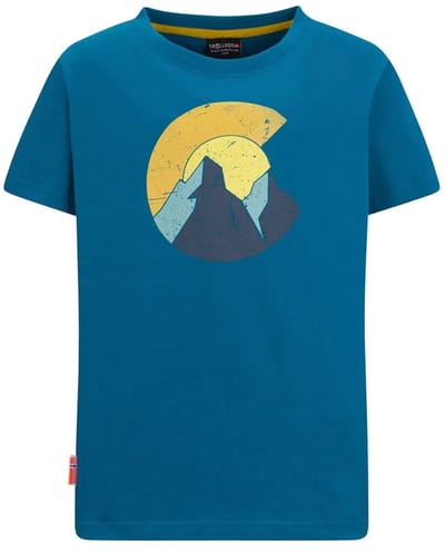 Trollkids Halsafjord T-shirt Met Korte Mouwen Blauw 128 cm Kinderen