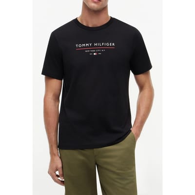 Tommy Hilfiger Brand Love New T-shirt Black Größe: S | Bedruckte T-Shirts Outlet | Herren | Schwarz