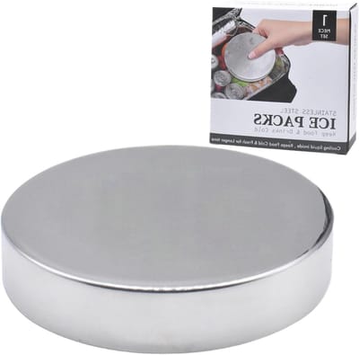 Koelelementen Roestvrij Staal - Herbruikbare Ijspakken - Picknick en Reizen - Modulair Stapelontwerp - 20 x 13 x 2 cm