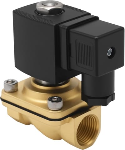 Direct werkend messing magneetventiel 3/4 inch 230 V AC voor water, lucht en olie - 0-10 bar druk